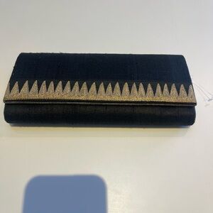 Women’s purse black with gold accent